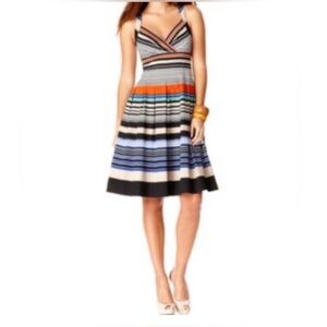 Sun Dress W/Thick Criss Cross Straps & Pleated Skirt